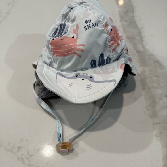 Earth Nymph Baby Oceanic Legionnaire Sun Hat Infant Size Adjustable Beach Summer - Picture 4 of 6